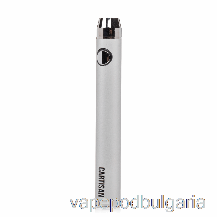 Vape 10000 Дръпки Cartisan бутон Vv 900 двойно зареждане 510 батерия [usb-c] сребро
